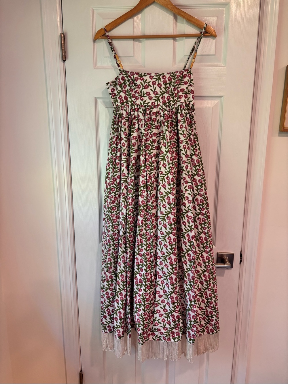EDDY floral and fringe dress size XS, zipper needs repair